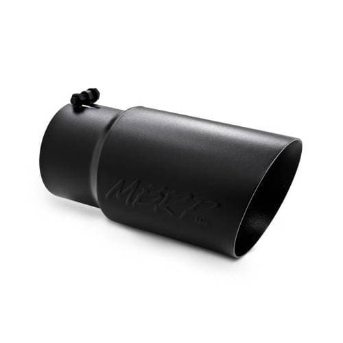 MBRP Exhaust Tip 5" inlet, 6" outlet, angle cut 12" long, Black Dual Wall
