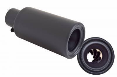 Gibson UTV Performance Muffler Quiet Tip Clamp on, Rolled Edge (Black Ceramic)