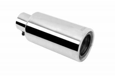 Gibson UTV Performance Muffler Quiet Tip Clamp on, Rolled Edge (Stainless)