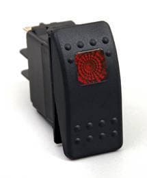 BTR R-Series Rocker Switch, Red (On-Off)