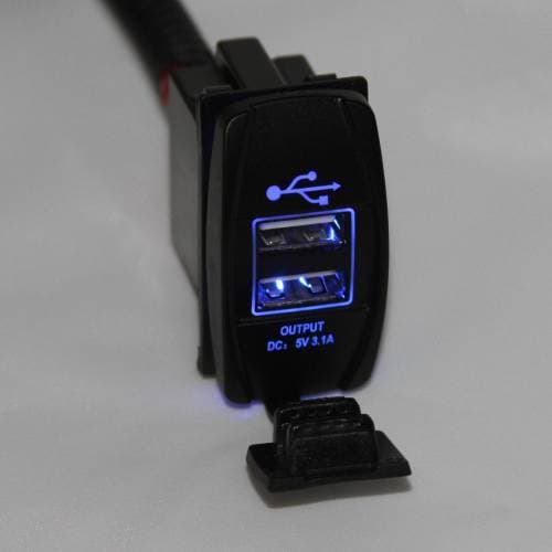 BTR Switch Style USB Power Port, C-Series (Dual 3.1A) Blue