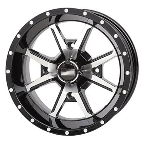 Frontline All Terrain 556, Machined Black, UTV Wheels - 14" wheels (4/137) 5+2 Offset, +10mm