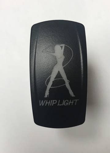 BTR C-Series Rocker Switch, Whip Light With Girl (On-Off) Green