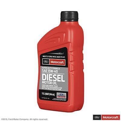 Ford Motorcraft Oil SAE 15W-40, Super Duty Diesel Motor Oil (1 Quart Bottle)