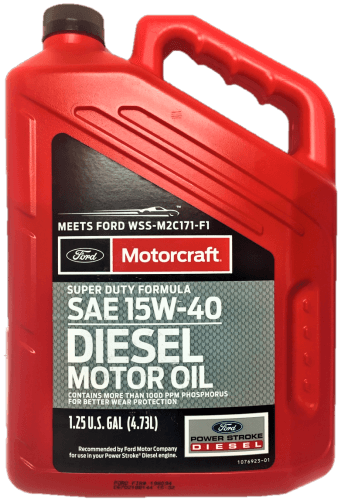 Ford Motorcraft Oil SAE 15W-40, Super Duty Diesel Motor Oil (5 Quart Bottle)