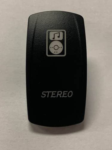 BTR C-Series Rocker Switch, Stereo (On-Off) Red