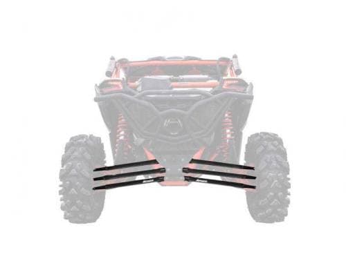 SuperATV Boxed Radius Arms for Can-Am (2017-24) Maverick X3 (Complete Kit (6 rods), 72 inch Wide, Black)