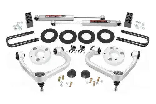Rough Country Lift Kit for Ford (2021-25) F-150 4x4, 3" w/Strut Spacers & N3 Rear Shocks