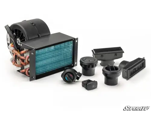 SuperATV In-Dash Cab Heater for Polaris (2018-24) Ranger XP 1000 (Heater Only, w/o Quick-Start Flow Valve, w/ Idle Flow Pump)
