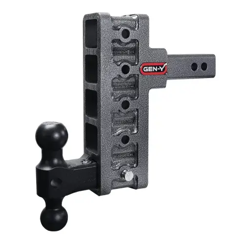 GEN-Y Hitch MEGA-DUTY 16K Drop Hitch (2″ Shank), 17 1/2" Drop (8 Adjustable Positions), Adjustable Receiver Only