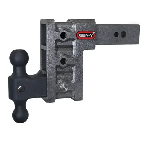 GEN-Y Hitch MEGA-DUTY 32K Drop Hitch (2.5″ or 3″ Shank) w/ 2 1/2" Receiver, 12" Drop (5 Adjustable Positions), Includes Dual Ball Mount
