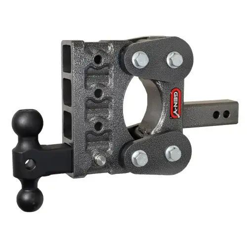 GEN-Y Hitch The BOSS (Torsion-Flex) 10K Drop Hitch (2″ or 2.5″ Shank), 2" Receiver (10K) 7 1/2" Drop (5 Adjustable Positions), Includes Dual Ball Mount