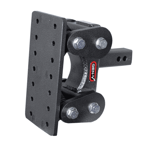 GEN-Y Hitch The Boss (Torsion Flex) Pintle Plate (2″-3″ Shank), 2" Receiver (16K), 5 1/2" Drop (6 Adjustable Positions)