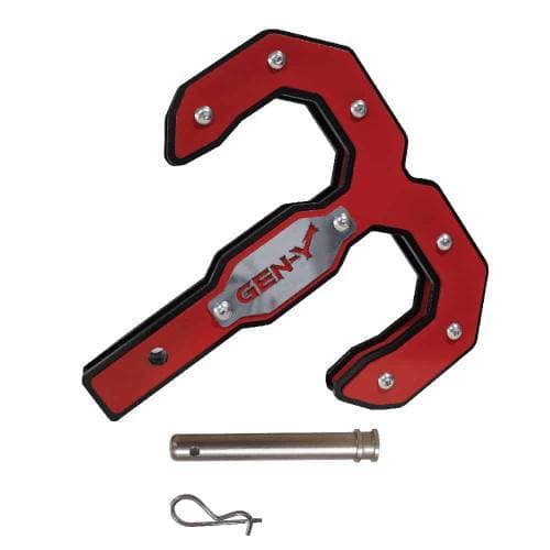 GEN-Y Hitch The Hulk Tow Hook, 2" Receiver (2 1/2" Receiver (21K), Tow Hook Only, Red