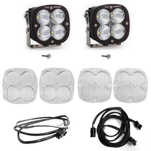Baja Designs XL Sport A-Pillar Light Kit for Ford (2021-25) Bronco / (2022-25) Bronco Raptor, Spot Light Pattern, Clear Lens, Upfitter Wiring