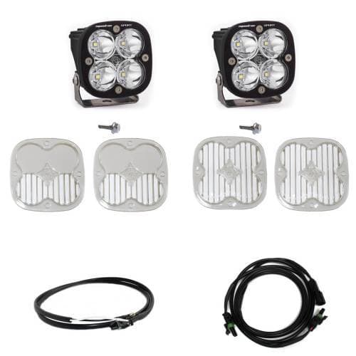 Baja Designs Squadron Sport A-Pillar Light Kit for Ford (2021-25) Bronco / (2022-25) Bronco Raptor, Spot Light Pattern, Clear Lens, Upfitter Wiring