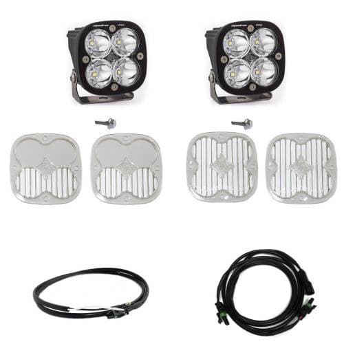 Baja Designs Squadron Pro A-Pillar Light Kit for Ford (2021-25) Bronco / (2022-25) Bronco Raptor, Spot Light Pattern, Clear Lens, Upfitter Wiring
