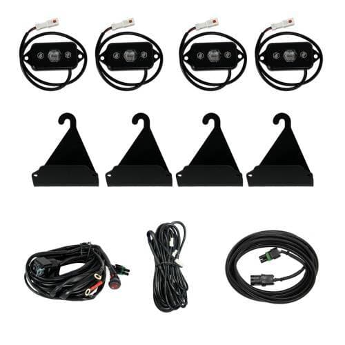 Baja Designs Bed Rail Cargo Light Kit for Toyota (2005-25) Tacoma /  (2007-25) Tundra, Red