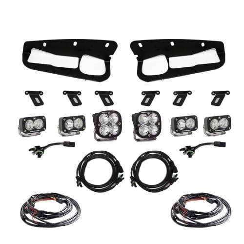 Baja Designs Squadron Sport/S2 Sport Fog Pocket Light Kit for Ford (2021-25) Bronco / (2022-25) Bronco Raptor, Multi-Pattern Light Pattern, Clear Lens, Toggle Wiring