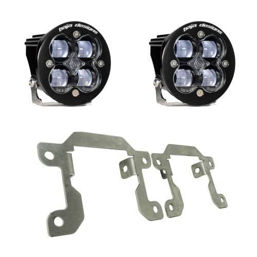 Baja Designs Squadron SAE Fog Pocket Light Kit for Ford (2019-23) Ranger / (2021-25) Bronco w/ OE Plastic Bumper, SAE Fog Light Pattern, Clear Lens