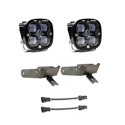 Baja Designs Squadron SAE Fog Pocket Light Kit for Ford (1999-10) F-250/350 Super Duty (SAE Fog Light Pattern, Clear Lens)