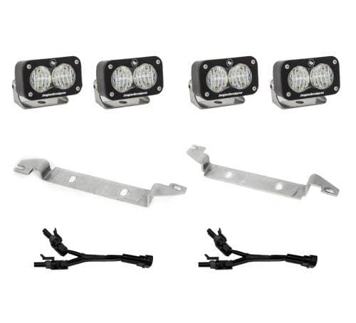 Baja Designs S2 Sport Dual Fog Pocket Light Kit for Toyota (2022-25) Tundra, Wide Cornering Light Pattern, Clear Lens