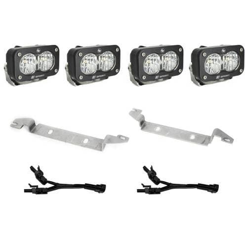 Baja Designs S2 Sport Dual Fog Pocket Light Kit for Toyota (2024-25) Tacoma, Wide Cornering Light Pattern, Clear Lens