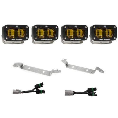 Baja Designs S2 SAE OEM Fog Light Replacement Kit for Toyota (2024-25) Tacoma,, TRD Pro/Trailhunter, SAE Fog Light Pattern,  Amber Lens