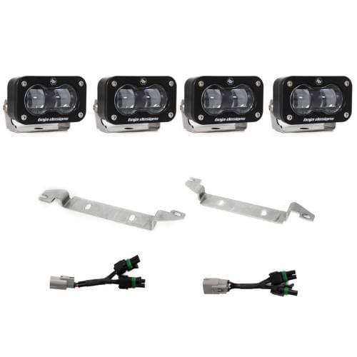 Baja Designs S2 SAE OEM Fog Light Replacement Kit for Toyota (2025) 4Runner, TRD Pro/Trailhunter, SAE Fog Light Pattern, Clear Lens