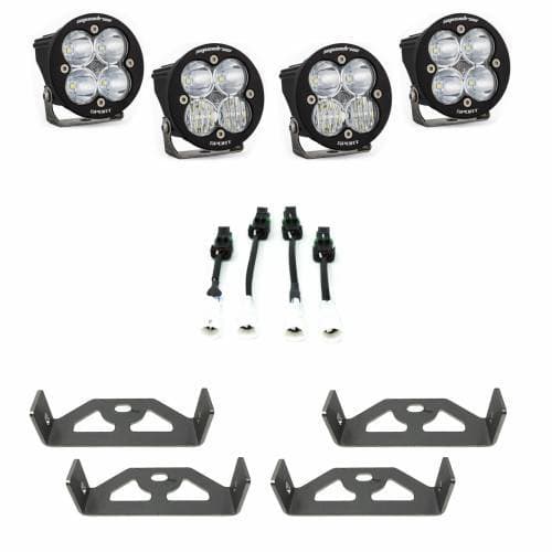 Baja Designs Squadron-R Sport Headlight Kit for Yamaha (2016-25) YXZ, Multi Pattern Light Pattern, Clear Lens