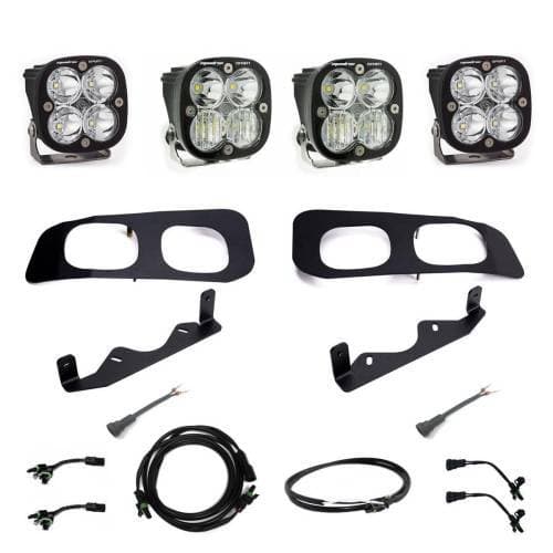Baja Designs Squadron Sport Dual Fog Pocket Light Kit for Ford (2023-25) F-250/350 Super Duty, Multi-Pattern Light Pattern, Clear lens, Upfitter Wiring