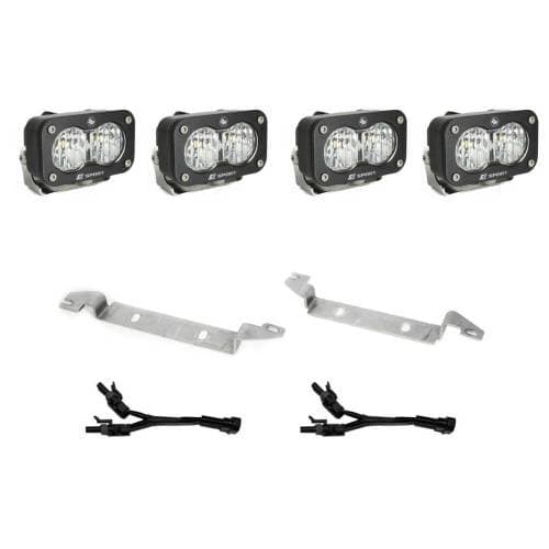 Baja Designs S2 Sport OEM Fog Light Replacement Kit for Toyota (2025) 4Runner, Non-TRD Pro, Wide Cornering Light Pattern, Clear Lens