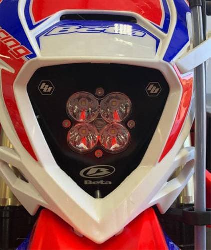 Baja Designs Squadron Sport Headlight Kit for Beta RR 4-Stroke (2020-24), Spot Light Pattern, Clear Lens