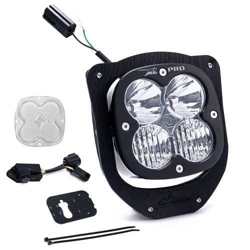 Baja Designs XL Pro (D/C) Headlight Kit w/ Dimmer for Husqvarna (2024-25) FE FE350W; FE 501W; FE 450; TE 150; TE 250; TE 300, Driving/Combo Light Pattern, Clear Lens