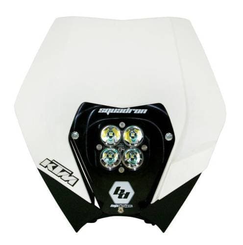 Baja Designs Squadron Sport (A/C) Headlight Kit w/Shell for KTM (2008-13), Driving/Combo Light Pattern, Clear Lens