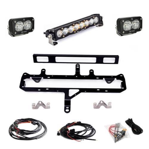 Baja Designs S8 10-inch/S2 Pro Grille Light Kit for Toyota (2024-25) Tacoma TRD Pro, Multi-Pattern Light Pattern, Clear Lens