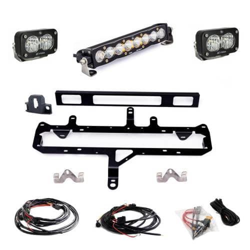 Baja Designs S8 10" Light Bar / S2 Pro TRD Pro Grille Conversion Light Kit for Toyota (2024-25) Tacoma, Multi-Pattern Light Pattern, Clear Lens