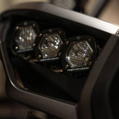 Baja Designs S1 "Unlimited" LED/Laser Headlight Kit for Kawasaki (2023-24) Teryx KRX 1000, Multi-Patter/Laser Spot Light Pattern, Clear Lens