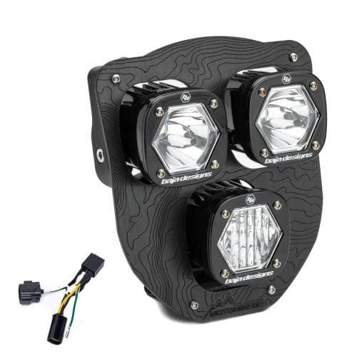 Baja Designs Triple S1 Hydra (D/C) LED Headlight Kit for Husqvarna (2024-25) FE-S, w/ Hi-Low Harness