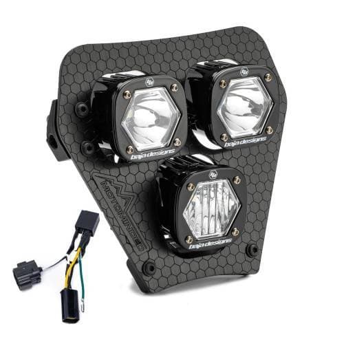 Baja Designs Triple S1 Hydra (D/C) LED Headlight Kit for KTM (2024-25) EXC-F, w/ Hi-Low Harness