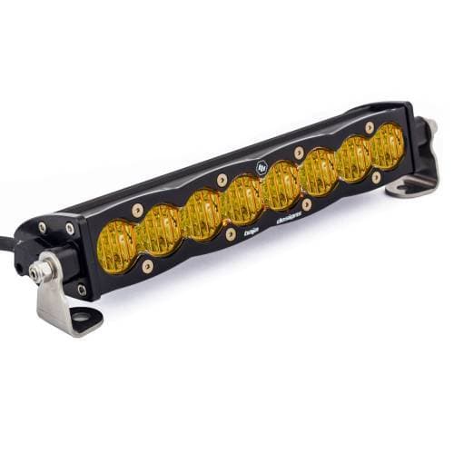 Baja Designs S8 Straight LED Light Bar - Universal (10 Inch, Wide Cornering Light Pattern, Baja Amber Lens)
