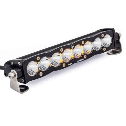 Baja Designs S8 Straight LED Light Bar - Universal (10 Inch, Spot Light Pattern, Clear Lens)