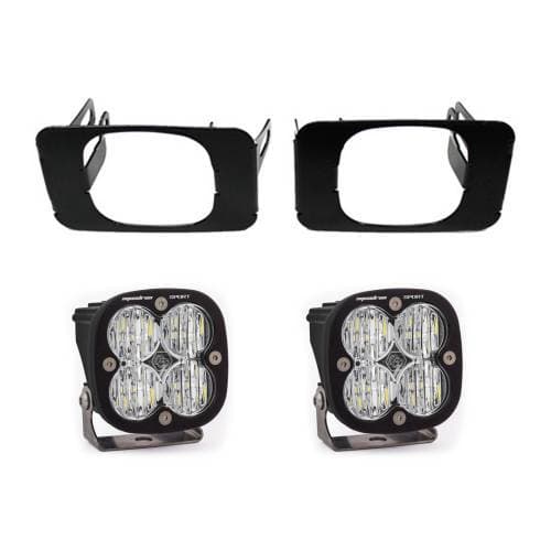 Baja Designs Squadron Sport Fog Pocket Light Kit for Ford (2015-20) F-150; (2017-22) F-250/350 Super Duty (Wide Cornering Light Pattern, Clear Lens)