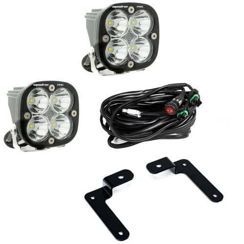 Baja Designs Squadron Pro A-Pillar Light Kit for Jeep (2020-25) Gladiator / (2018-25) Wrangler JL, Spot Light Pattern, Clear Lens