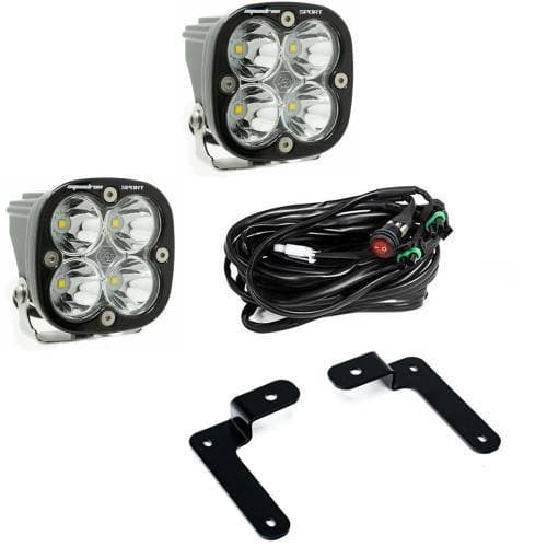 Baja Designs Squadron Sport A-Pillar Light Kit for Jeep (2020-25) Gladiator / (2018-25) Wrangler JL, Spot Light Pattern, Clear Lens