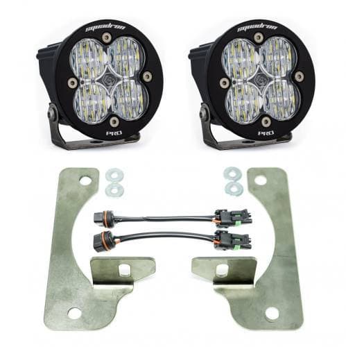 Baja Designs Squadron-R Pro Fog Pocket Light Kit for Jeep (2020-25) Gladiator / (2018-25) Wrangler JL, w/ OE Rubicon Bumper