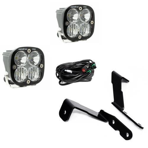 Baja Designs Squadron Pro A-Pillar Light Kit for Chevy/GMC (2007-13) Avalanche / Silverado/Sierra 1500/2500HD/3500HD {'07 New Body Style} / Tahoe / Yukon, Spot Light Pattern, Clear Lens