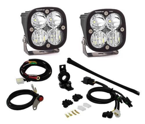 Baja Designs Adventure Bike Squadron Pro Auxiliary Light Kit - Universal, Driving/Combo Light Pattern, Clear Lens, 7/8 Inch Mount