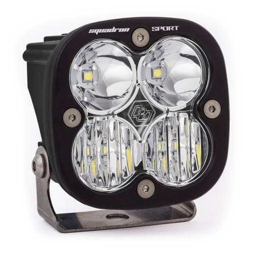 Baja Designs Squadron Sport Black LED Auxiliary Light Pod - Universal (Driving/Combo Light Pattern, Clear Lens)
