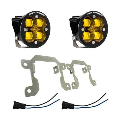 Baja Designs Squadron SAE Fog Pocket Light Kit for RAM (2019-25) 2500/3500 Big Horn, SAE Fog Light Pattern, Baja Amber Lens